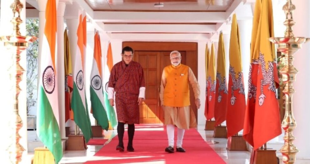 Politics - PM Modi welcomes Bhutan King in New Delhi, to discuss bilateral cooperation