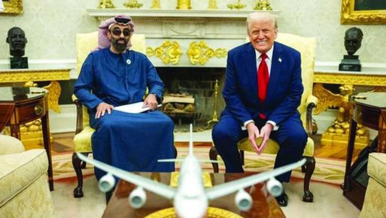 US President Donald Trump hosted UAE National Security Advisor Sheikh Tahnoon Bin Zayed Al Nahyan in the White House, where they discussed the future of economic and scientific collaboration. Trump revealed details of the meeting on Truth Social, emphasising the two countries' close relations and common commitment to world peace and security.