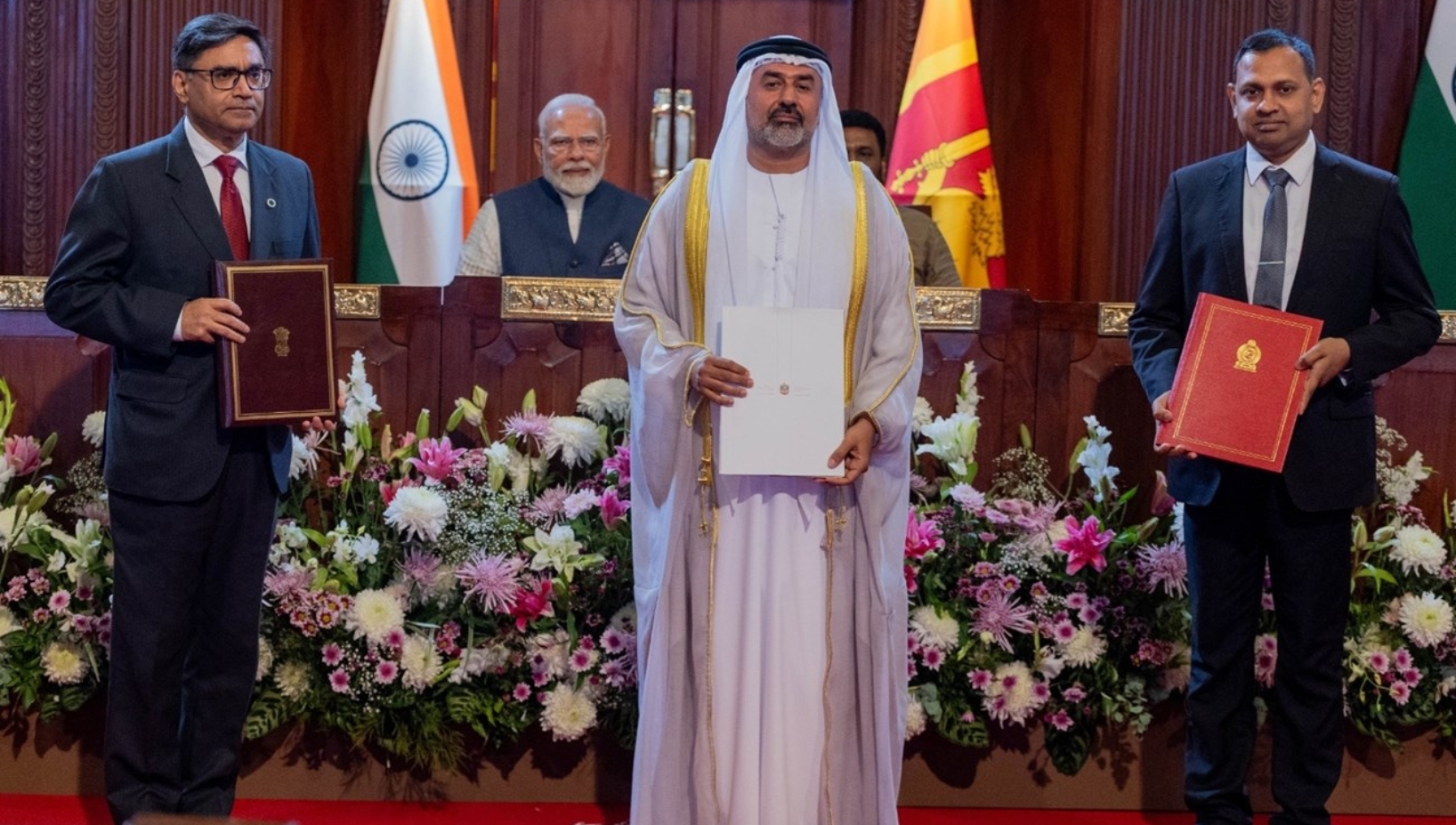 India, the UAE, and Sri Lanka have signed a trilateral agreement to develop Trincomalee as a vital energy hub. Representatives from all three states signed the Memorandum of Understanding (MoU), which is an important step towards boosting regional energy security.