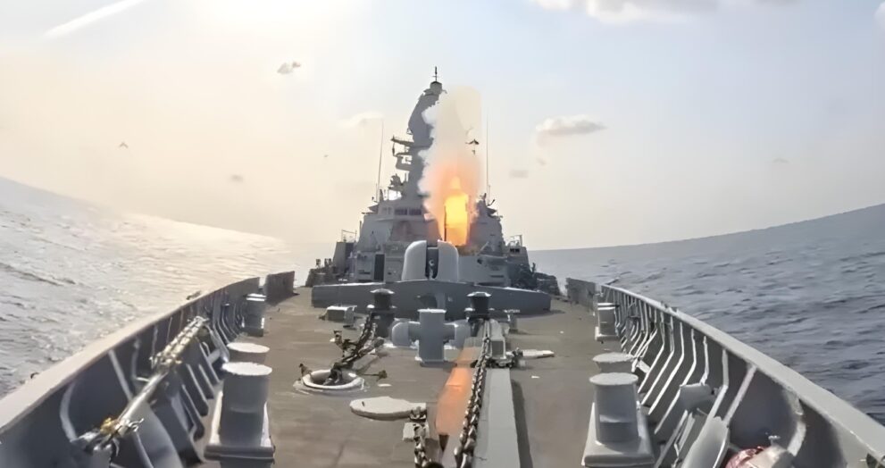 The Indian Navy successfully tested a Medium Range Surface-to-Air Missile (MR-SAM) from an indigenous warship, the INS Surat, in the Arabian Sea.