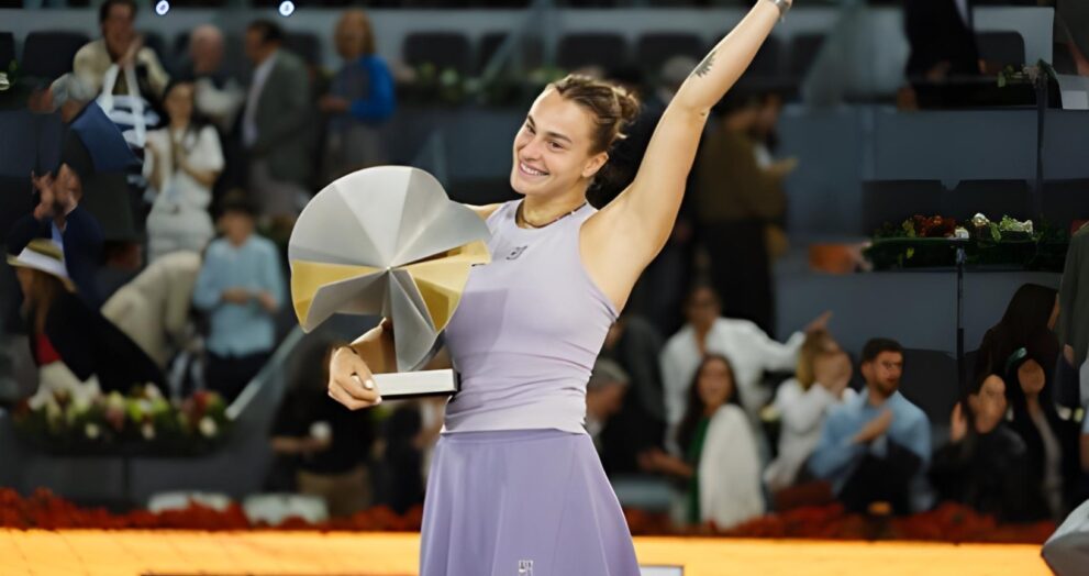 World No. 1 Aryna Sabalenka won her third Madrid Open title on Saturday, defeating American star Coco Gauff 6-3, 7-6 (3).