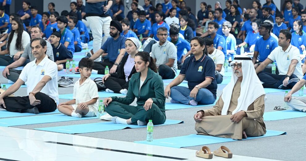 Sania Mirza, a former Indian tennis star, joined thousands of participants in Abu Dhabi as the United Arab Emirates celebrated International Yoga Day with large-scale events throughout the country.