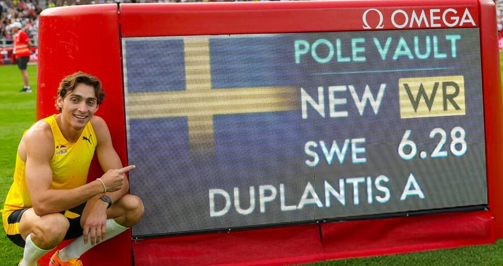 Armand 'Mondo' Duplantis of Sweden shattered his own pole vault world record by leaping 6.28 meters during the Stockholm Diamond League competition, exciting the home crowd.