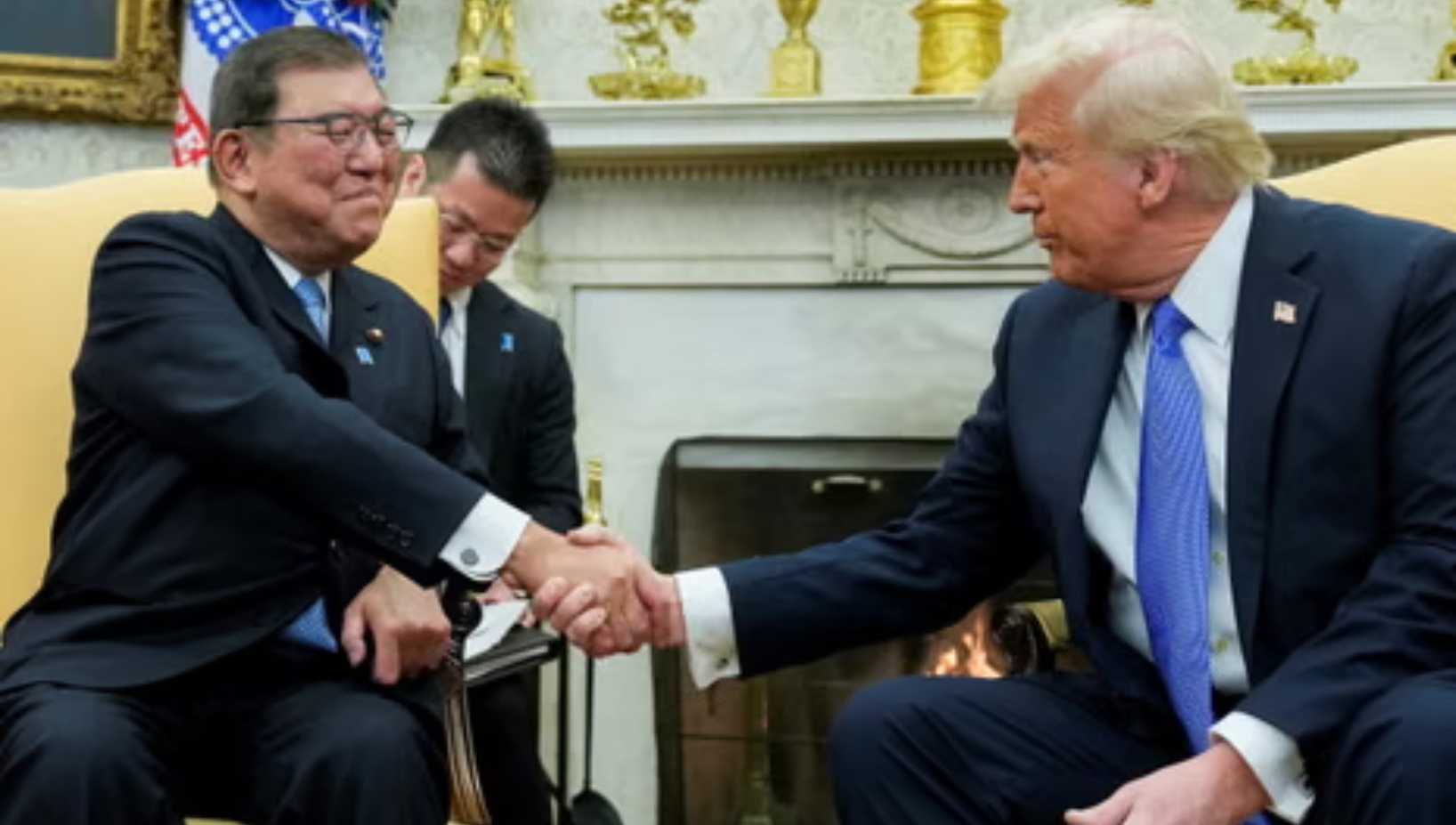 U.S. President Donald Trump announced a "massive" $550 billion trade agreement with Japan, calling it probably the greatest deal ever reached between the two countries.