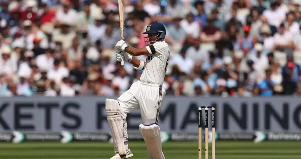 Yashasvi Jaiswal played a calm innings of 62 not out, leading India to 98 for 2 at the end of a balanced morning session on day one of the second Test at Edgbaston.