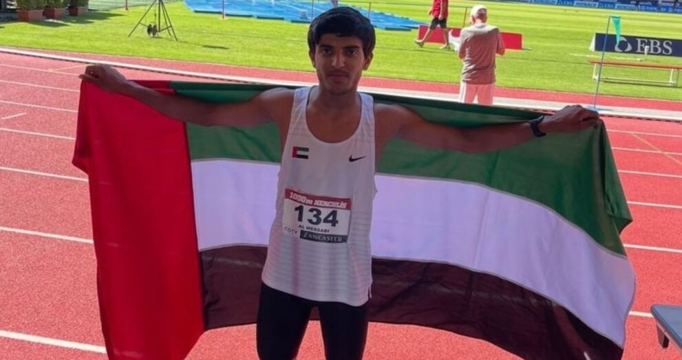 Mohammed Al Musabbi, a youth athlete from the United Arab Emirates, won gold in the 1000-meter youth race at the Diamond League event in Monaco.