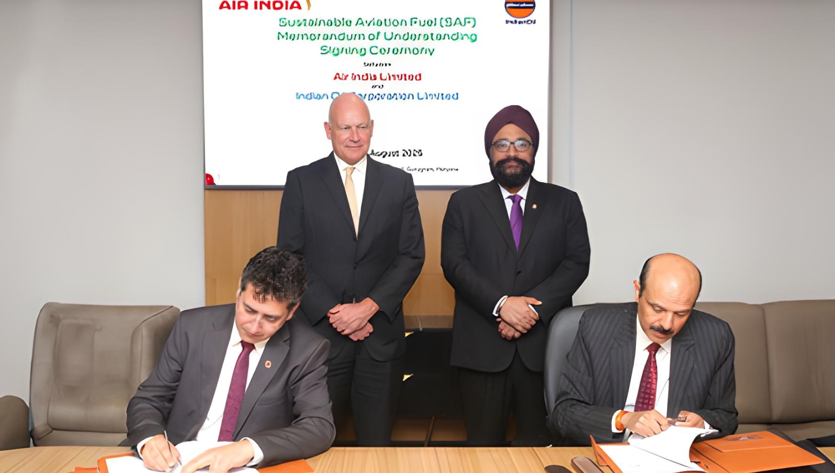 Air India, a Tata Group company, has inked an MoU with Indian Oil Corporation (IOC) to supply sustainable aviation fuel.