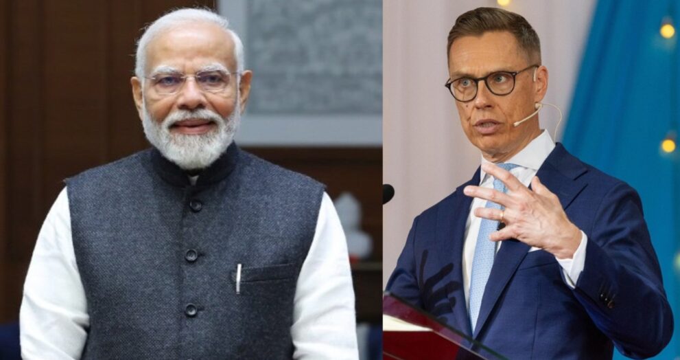 Prime Minister Narendra Modi held a phone conversation with Finland's President Alexander Stubb, during which they discussed the Russia-Ukraine situation, India's trade relations with the European Union, and areas of bilateral cooperation.