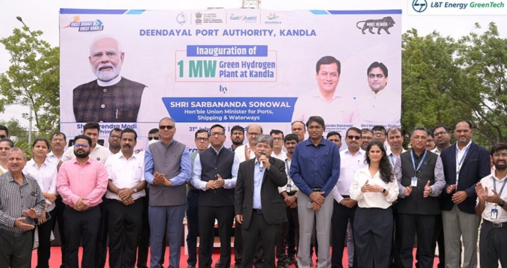 Prime Minister Narendra Modi has lauded the successful commissioning of India's first Make-in-India green hydrogen plant in the port sector, located in Kandla, Gujarat.