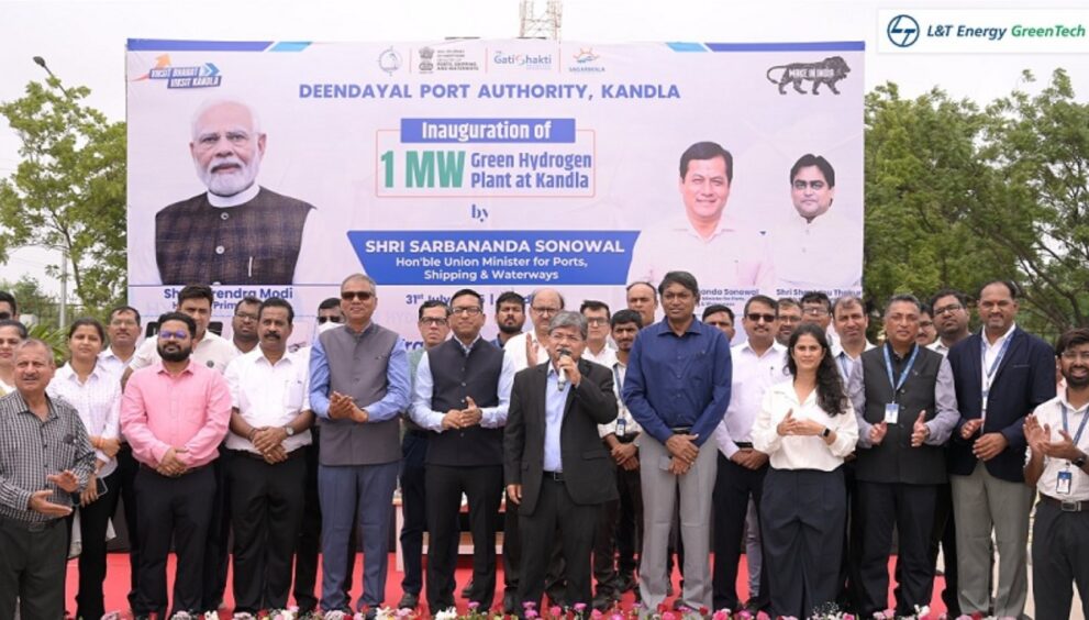 Prime Minister Narendra Modi has lauded the successful commissioning of India's first Make-in-India green hydrogen plant in the port sector, located in Kandla, Gujarat.