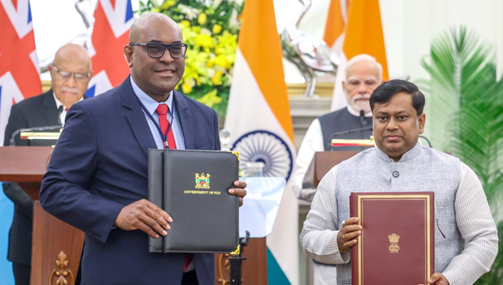Prime Minister Narendra Modi has declared that India will assist Fiji with disaster response measures in the face of growing climate change threats, demonstrating that, despite their geographical distance, the two countries have the same vision.
