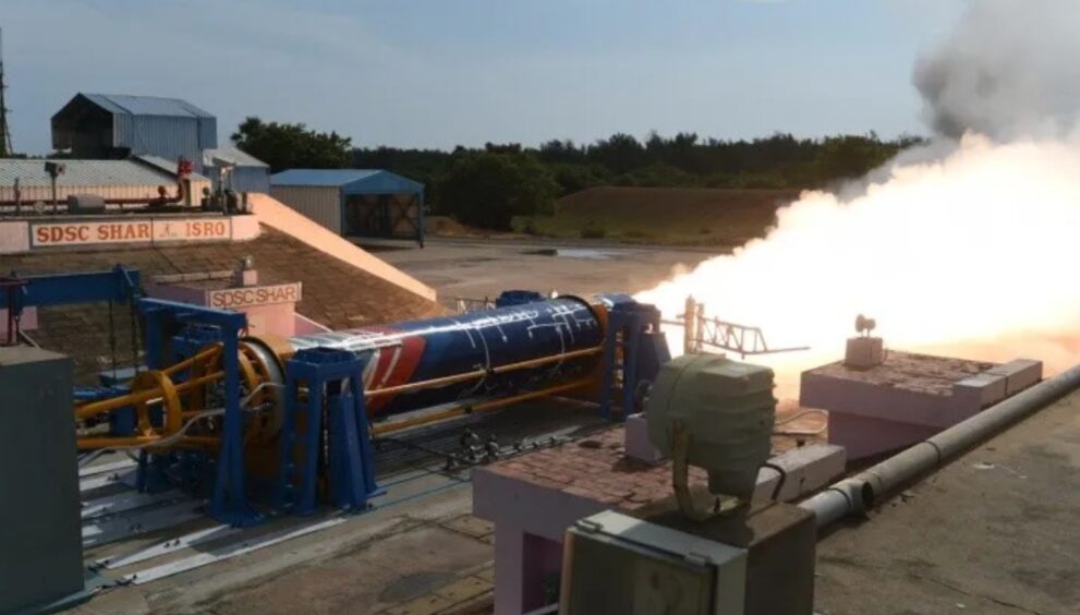 The Satish Dhawan Space Centre in Sriharikota witnessed the successful firing of the KALAM 1200 rocket motor, a significant milestone in India's developing private space sector.