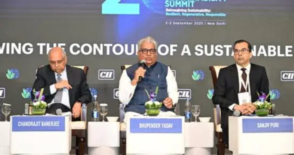 Union Environment Minister Bhupender Yadav announced that India's development model prioritises both economic growth and environmental preservation.