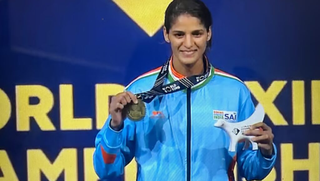 India's Jaismine Lamboria delivered an impressive performance to win gold in the women's 57kg category at the World Boxing Championships 2025 in Liverpool.