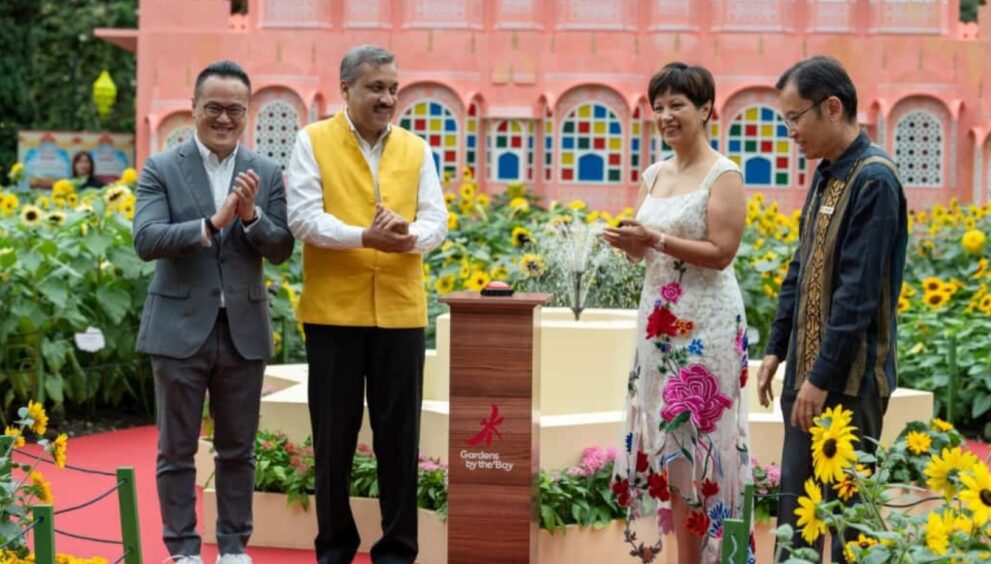 Singapore celebrated 60 years of diplomatic relations with India with a brilliant sunflower exhibition at Gardens by the Bay.