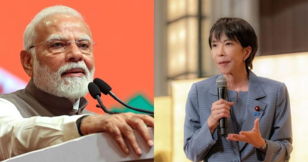 Prime Minister Narendra Modi congratulates Sanae Takaichi on becoming Japan's first female Prime Minister, expressing hope for more bilateral collaboration.