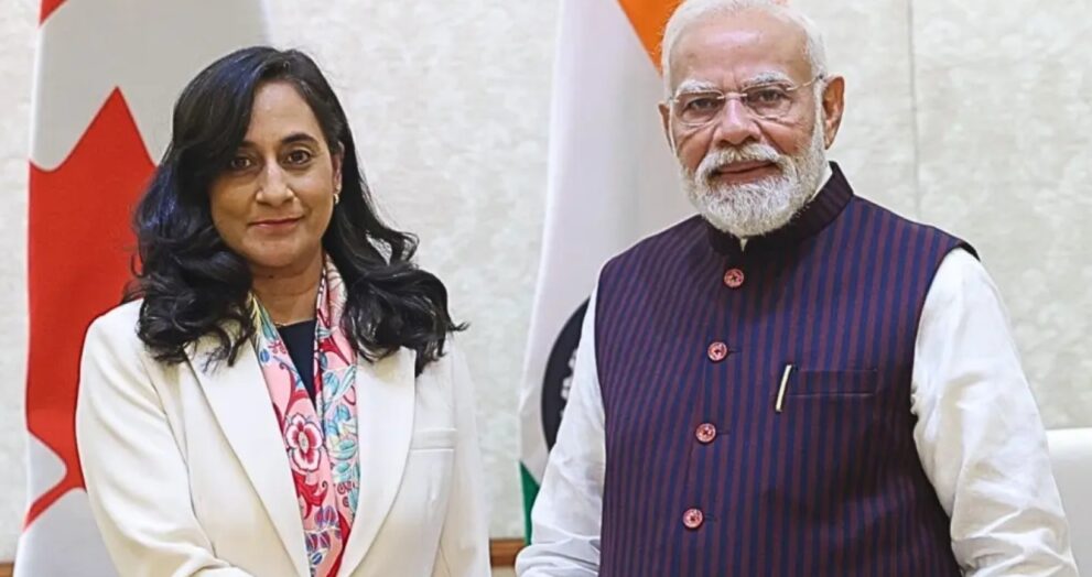 Prime Minister Narendra Modi met with Canadian Foreign Minister Anita Anand in New Delhi, emphasising that her visit would breathe new life into India-Canada relations.