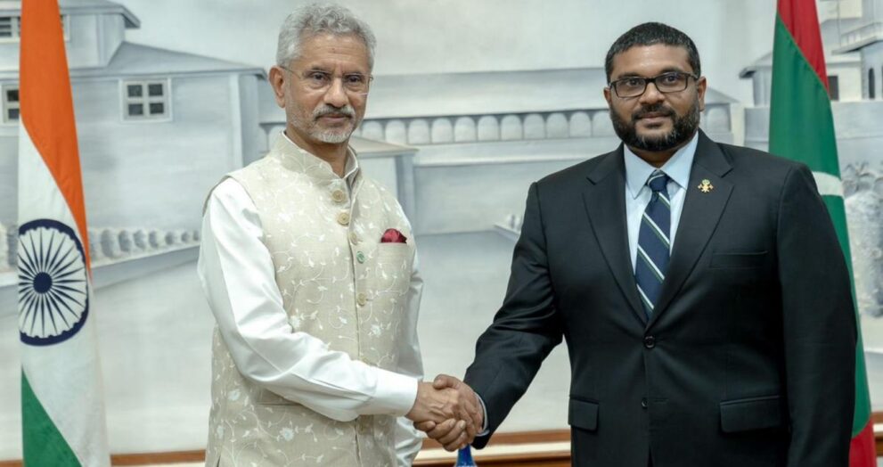 Defence Secretary Rajesh Kumar Singh met with Maldives Foreign Affairs Minister Abdulla Khaleel in Male, reaffirming the importance of defence cooperation in the India-Maldives partnership.