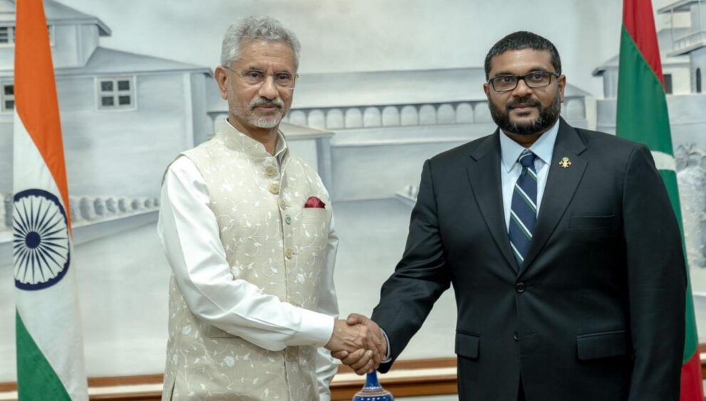 Defence Secretary Rajesh Kumar Singh met with Maldives Foreign Affairs Minister Abdulla Khaleel in Male, reaffirming the importance of defence cooperation in the India-Maldives partnership.