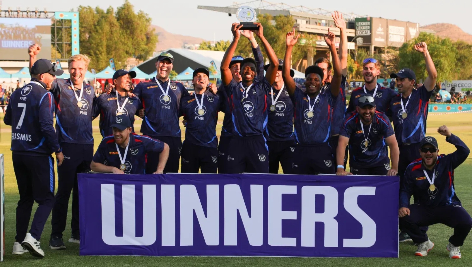 Namibia stunned South Africa with a historic four-wicket victory in a Twenty20 International, the two cricketing nations' first meeting.