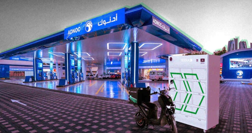 Abu Dhabi has launched its first battery-swapping station for electric motorbikes, a joint initiative by ADNOC Distribution and Terra Tech Ltd. 