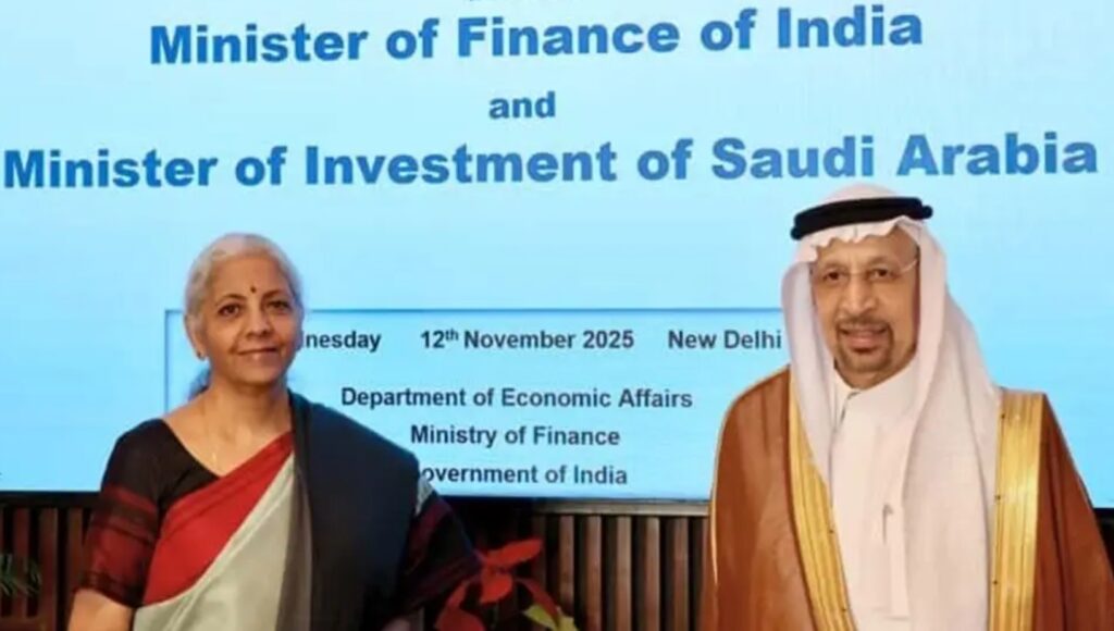 Nirmala Sitharaman, the Union Finance Minister, met with Saudi Arabia's Investment Minister, Khalid Al Falih, in New Delhi.