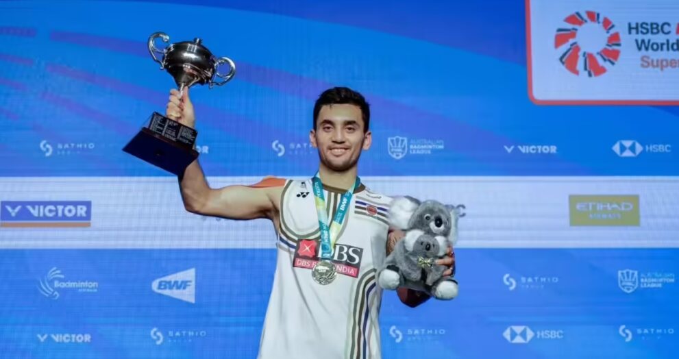 Lakshya Sen finished his season with a dominant victory at the 2025 Australian Open Super 500 in Sydney, defeating Japan's Yushi Tanaka 21-15, 21-11.