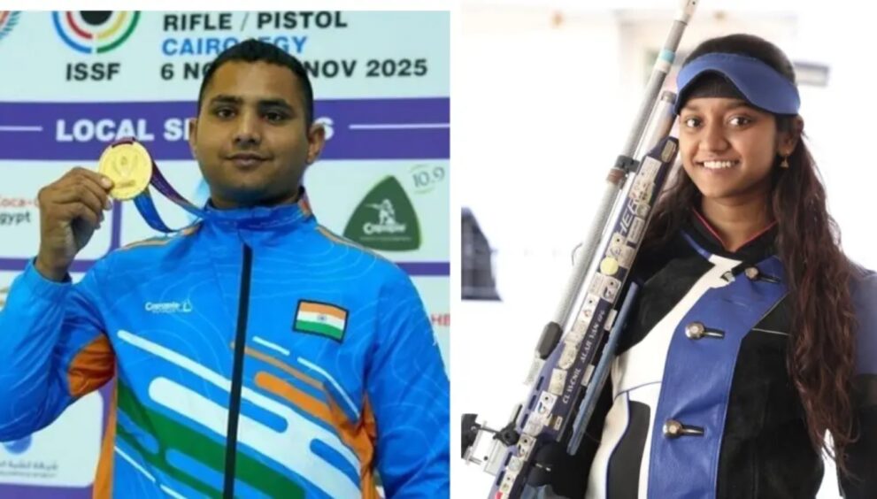 India began its 2025 ISSF World Championship campaign in Cairo with two medals on the first day, signalling a strong start to the new shooting season.