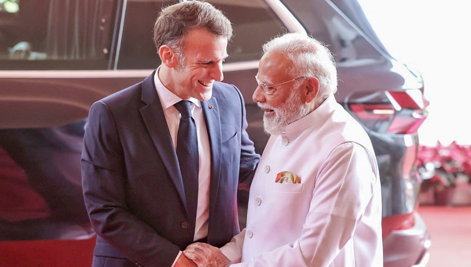 Prime Minister Narendra Modi welcomed French President Emmanuel Macron to India with a message on X, signalling renewed momentum in bilateral ties as Macron began a three-day official visit focused on artificial intelligence, defence cooperation, and the broader strategic partnership between the two countries.
