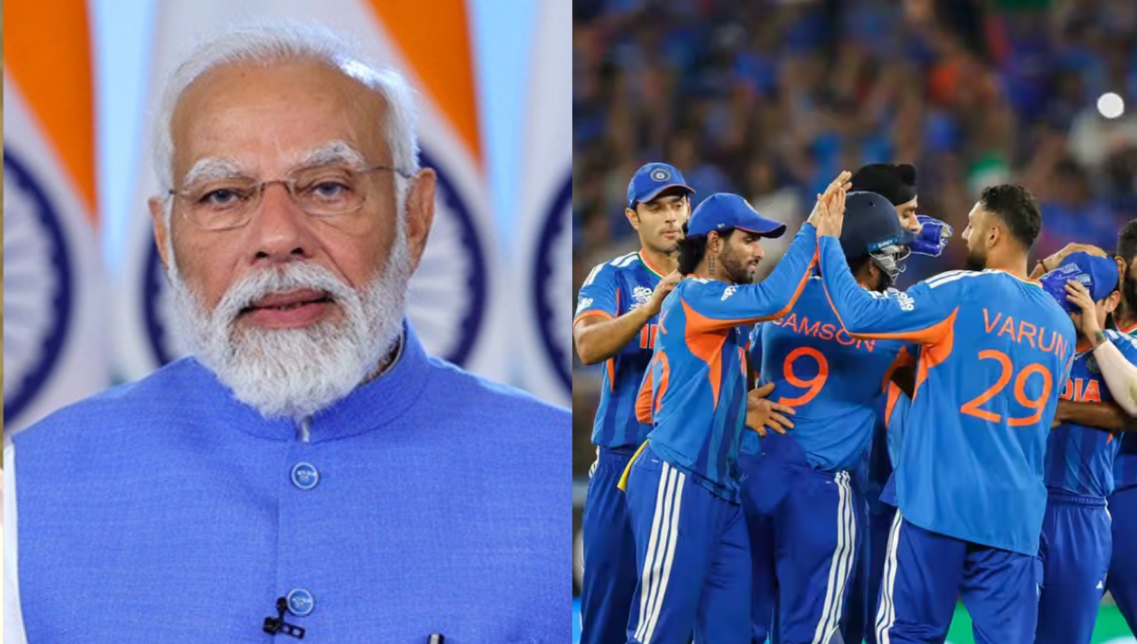 Prime Minister Narendra Modi on Sunday congratulated the Indian cricket team for winning the ICC Men's T20 World Cup, praising the players for their exceptional skill, determination, and teamwork throughout the tournament.