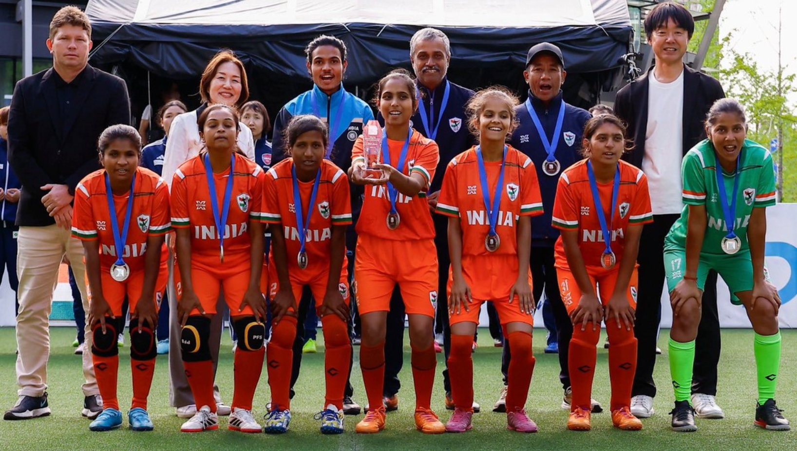 India’s women’s blind football team delivered a commendable performance to secure the silver medal at the IBSA Women’s Blind Football Asian Championship held in Osaka, Japan.