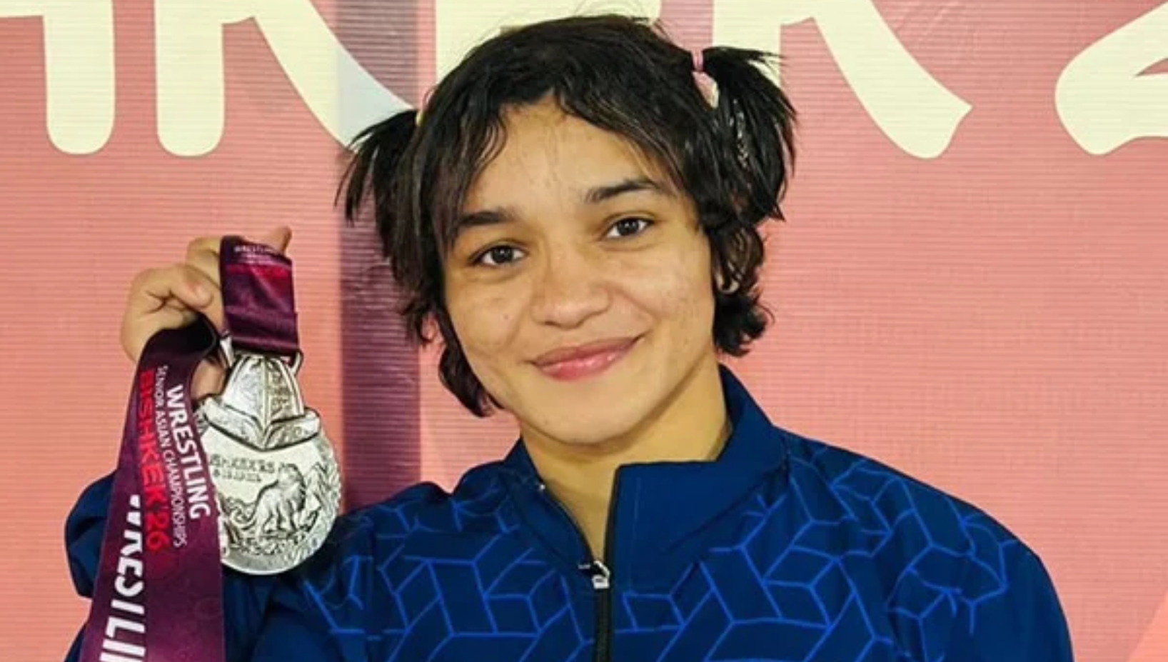 Indian wrestler Meenakshi Goyat clinched a silver medal at the 2026 Asian Wrestling Championships, delivering a commendable performance on the continental stage.