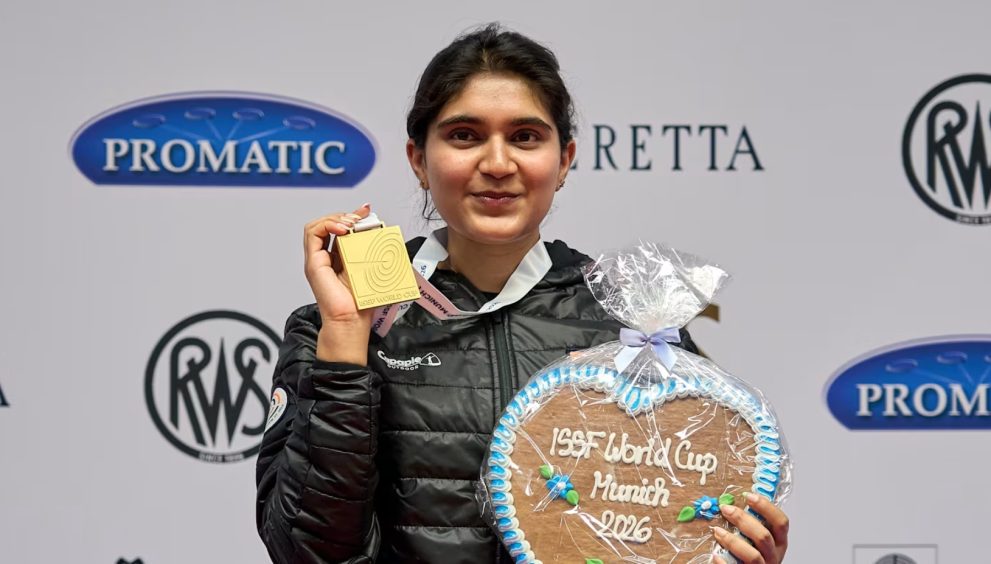 Indian shooter Esha Singh delivered a sensational performance at the ISSF World Cup 2026 in Munich, clinching the gold medal while setting a new world record in the process.