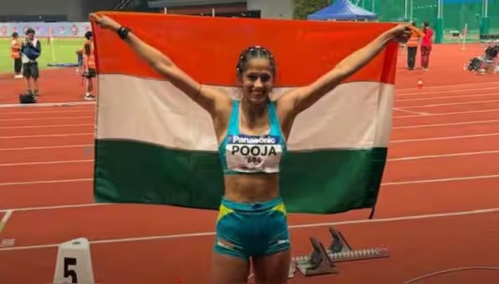 Indian athlete Pooja Singh delivered a career-defining performance at the Asian U20 Athletics Championships by winning the gold medal in the women’s high jump and establishing a new national record.