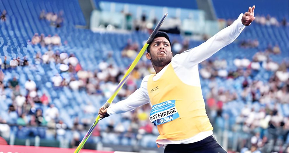 Sri Lankan javelin thrower Rumesh Tharanga produced the performance of his career by recording a sensational throw of 92.62 metres, surpassing India's Olympic champion Neeraj Chopra to register the second-longest javelin throw in Asian history.