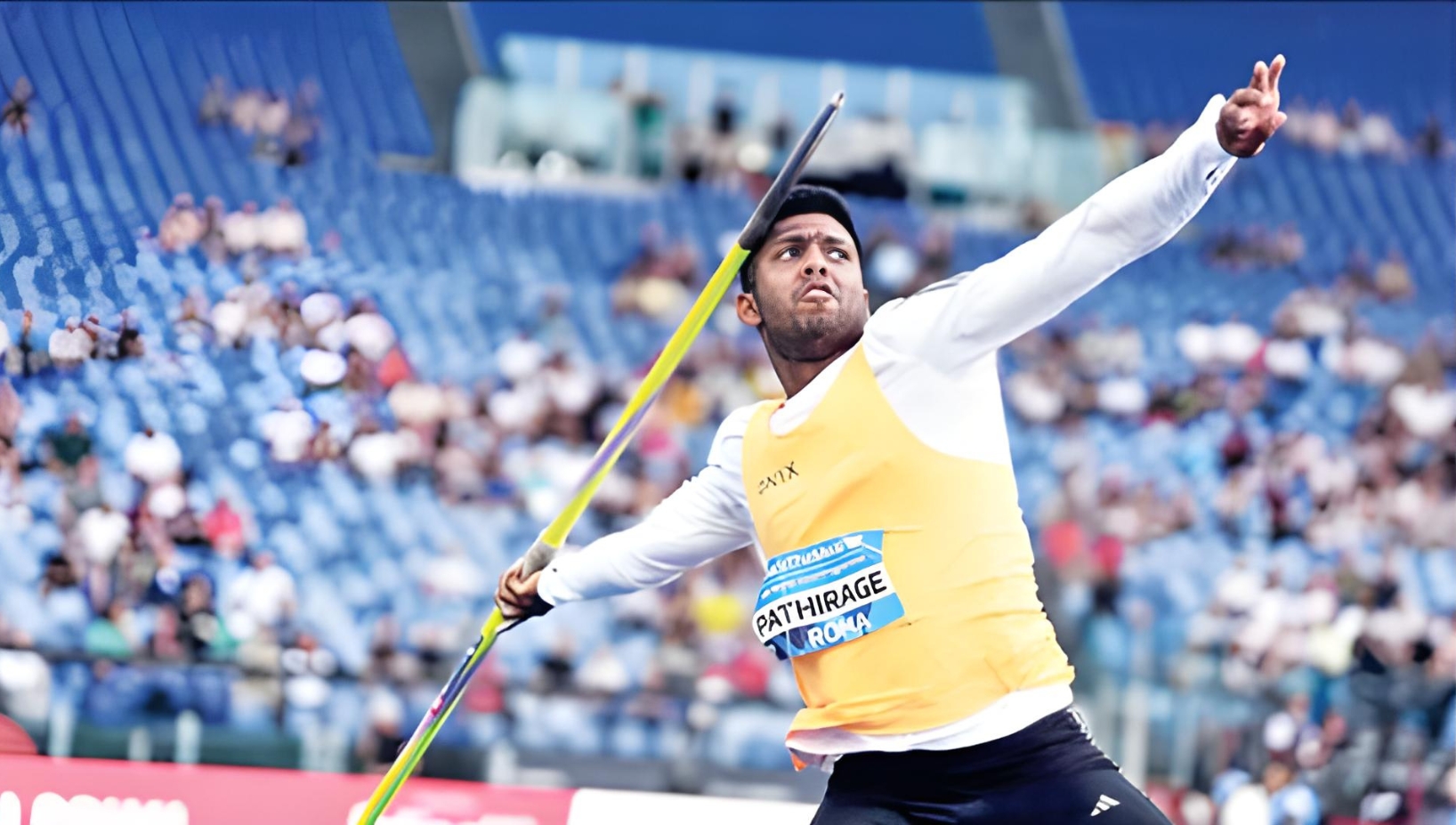 Sri Lankan javelin thrower Rumesh Tharanga produced the performance of his career by recording a sensational throw of 92.62 metres, surpassing India's Olympic champion Neeraj Chopra to register the second-longest javelin throw in Asian history.